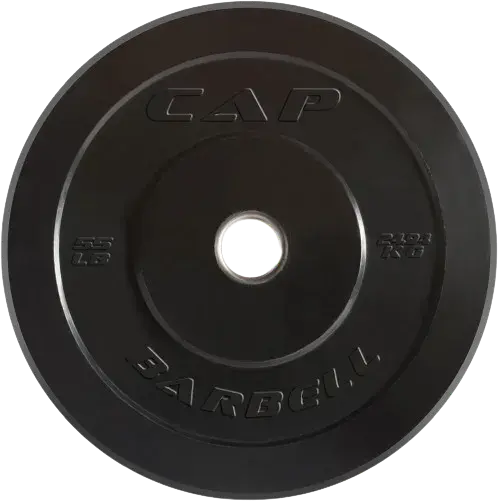 CAP Barbell Rubber Olympic Bumper Plate - 55lbs - Single